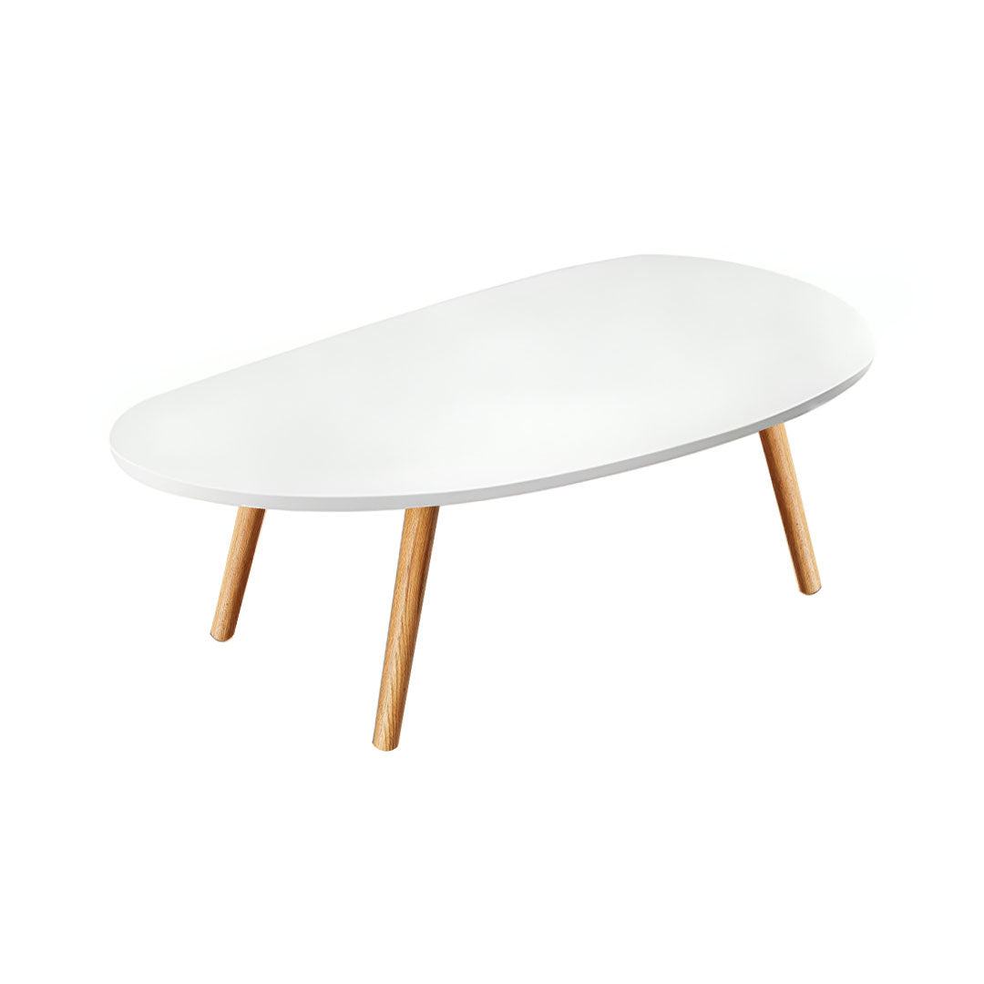 SOGA 80x40cm White Living Room Nordic Coffee Table Simple Modern Home Style