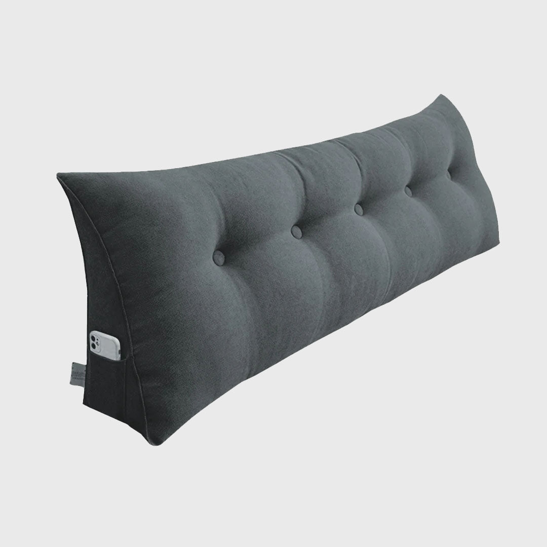 SOGA 120cm Dark Grey Wedge Bed Cushion