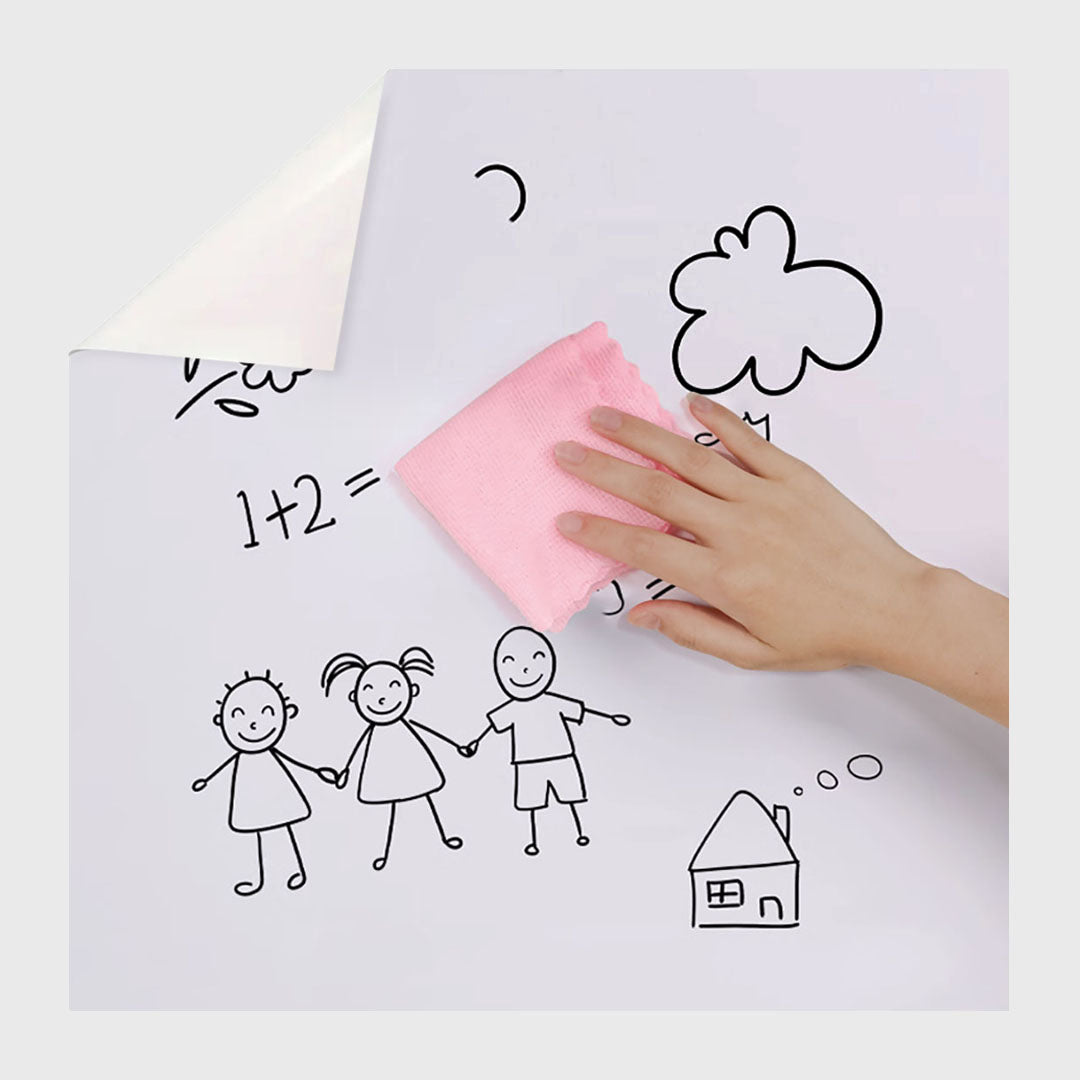 SOGA 60cmx1000cm Clear Dry Erase Adhesive Whiteboard Wall Surface Peel Sticker Sheet
