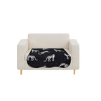 SOGA One-Seater Black Leopard Print 90x90cm Throw Blanket Sofa Cover
