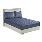 153cm Blue Wide Cross-Hatch Mattress Cover
