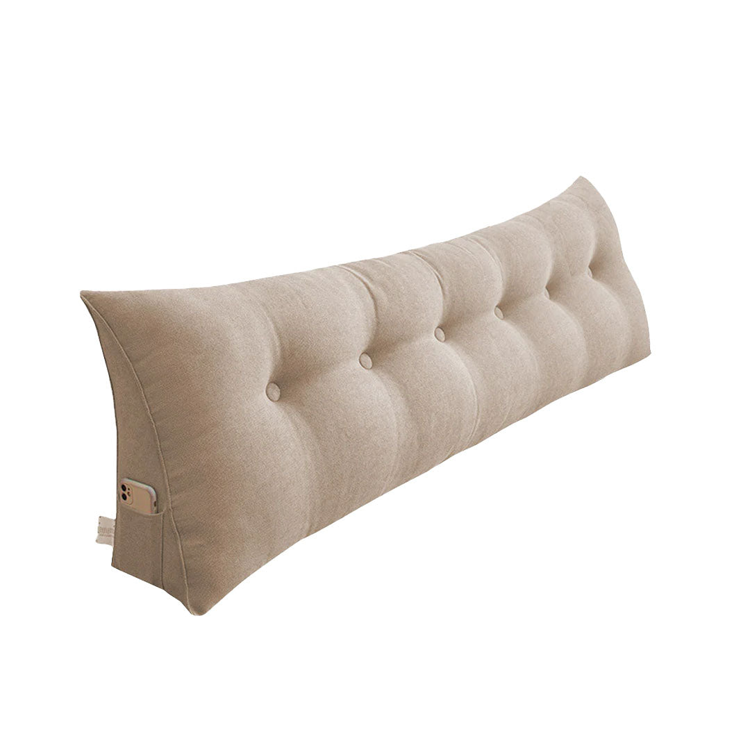 180cm Beige Wedge Bed Cushion