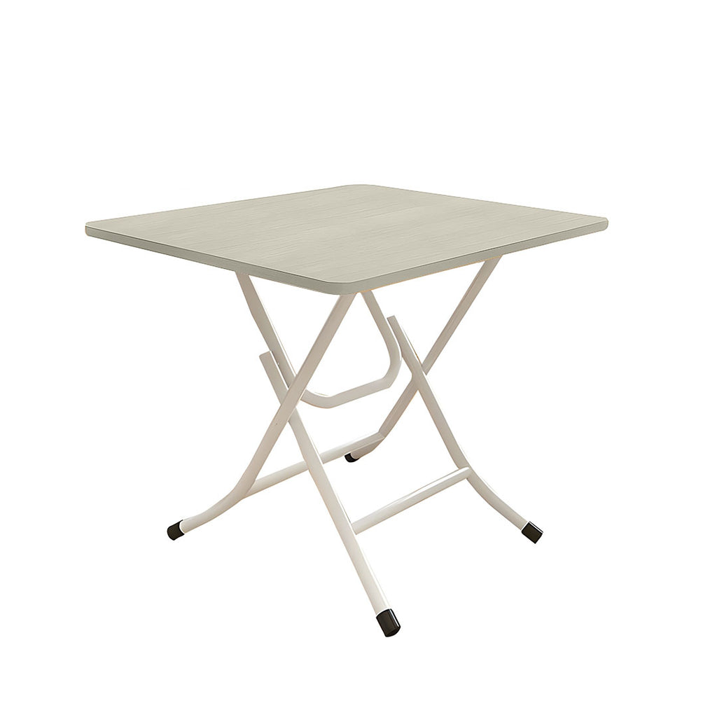 Wood-Colored Square Dining Table Portable