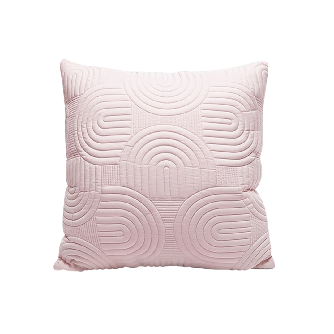 SOGA 50cm Pink Textured Geometric Pattern Decorative Throw Pillow