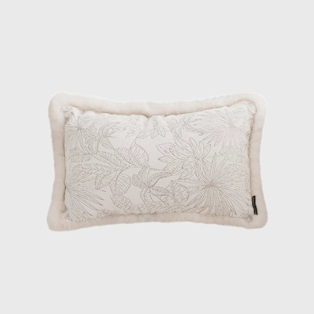SOGA 30cm Romantic French Mosley Jacquard Pillow French Jungle Jacquard Raw Edge Waist Throw  Pillow