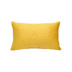 SOGA 30cm Yellow Textured Geometric Pattern Decorative Throw Pillow