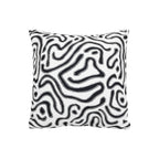 SOGA 50cm Black White Abstract Swirl Pattern Decorative Throw Pillow