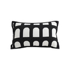 SOGA 30cm Contemporary Black White Geometric Pattern Throw Pillow