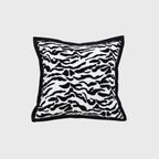 SOGA 45cm Black and White Luxury Cushion Light Mottled Texture Square