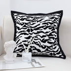 SOGA 45cm Black and White Luxury Cushion Light Mottled Texture Square