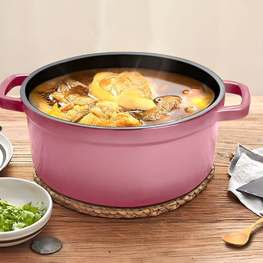 Cast Iron Porcelain Casserole 2.7L Pink 22cm