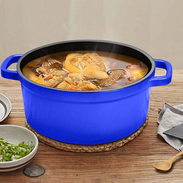 Cast Iron Porcelain Casserole 3.6L Blue 24cm
