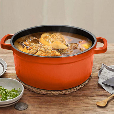 Cast Iron Porcelain Casserole 5L Orange 26cm
