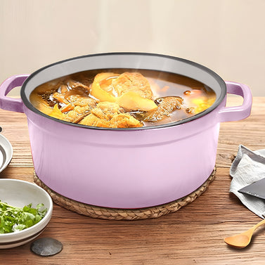 Cast Iron Ceramic Casserole 5L Pink 26cm