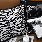 SOGA 45cm Black and White Luxury Cushion Light Mottled Texture Square