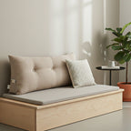 Soga 100cm Beige Triangular Wedge Cushion Pillow