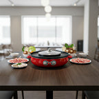 SOGA 2-in-1 42CM Electric Hot Pot BBQ Grill Maifan Stone Non-Stick Coating 2100W