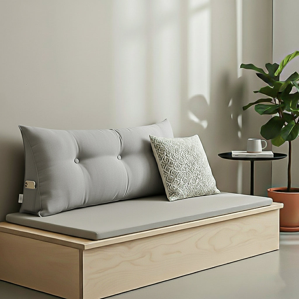 SOGA 100cm Silver Cushion Pillow