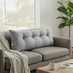 SOGA 120cm Silver Wedge Bed Cushion