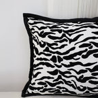 SOGA 45cm Black and White Luxury Cushion Light Mottled Texture Square