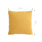 SOGA Boucle Textured Cushion 50cm Mustard Yellow Soft Cozy Decorative Throw Pillow
