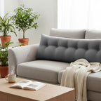 180cm Dark Grey Wedge Bed Cushion