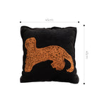 SOGA 45cm Modern Charcoal Gray Leopard Pattern Throw Pillow