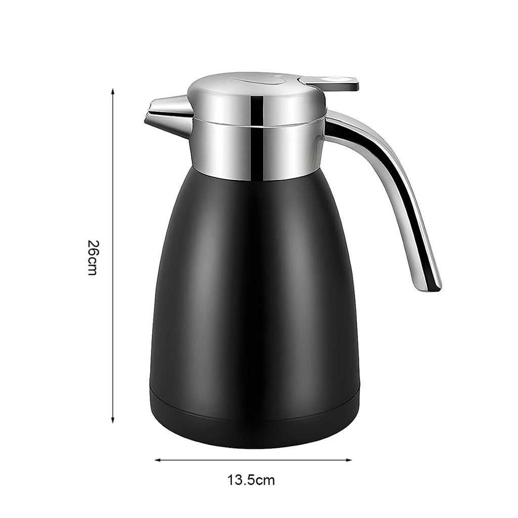 1.8L Stainless Steel Water Bottle Black