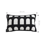 SOGA 30cm Contemporary Black White Geometric Pattern Throw Pillow