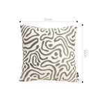 SOGA 50cm Gray White Abstract Swirl Pattern Decorative Throw Pillow