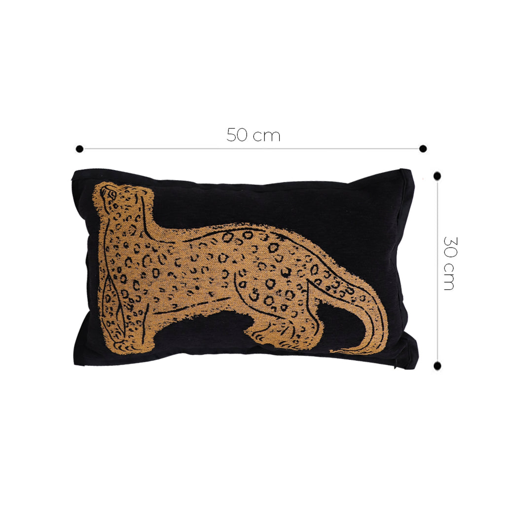 SOGA 30cm Modern Charcoal Gray Leopard Pattern Throw Pillow