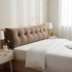 SOGA 180cm Coffee Wedge Bed Cushion