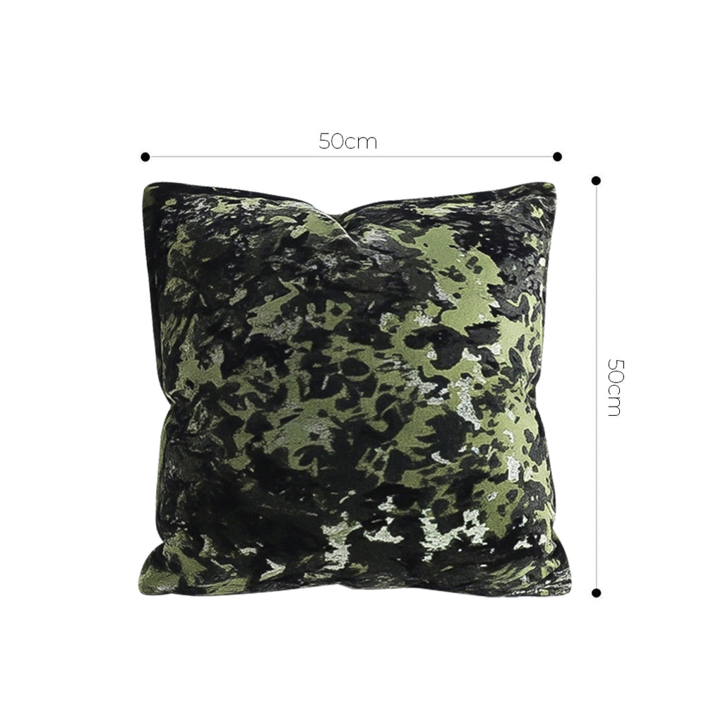 SOGA 50cm Forest Green Crushed Velvet Decorative Throw Pillow