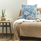 SOGA 45cm Oil Painting Shabby Chic Style Handmade Full Floral Needlepoint Throw Pillow