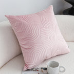 SOGA 50cm Pink Textured Geometric Pattern Decorative Throw Pillow