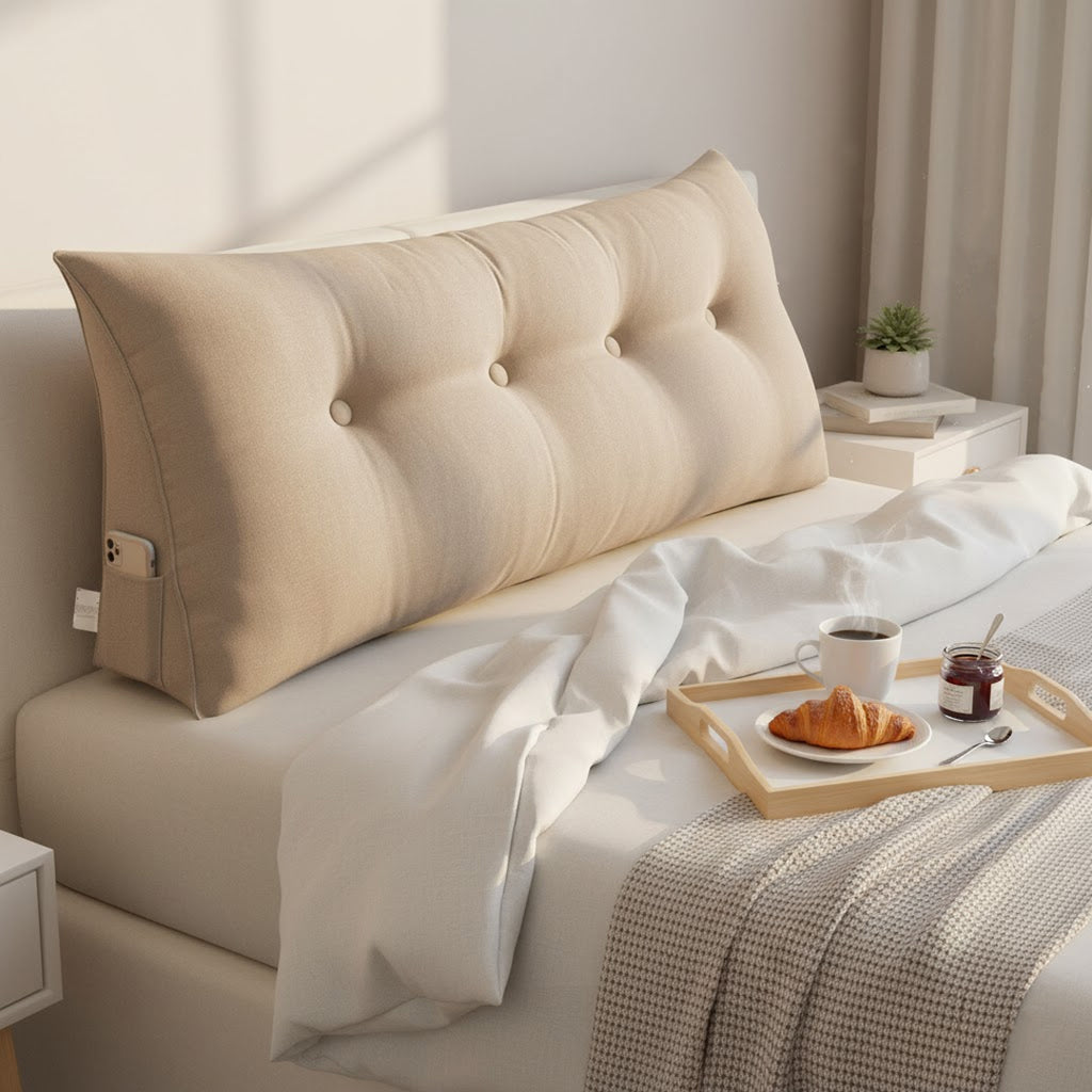 Soga 120cm  Beige Triangular Wedge Bed Pillow
