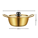 SOGA 18cm Ramen Pot in Vibrant Yellow Crafted from Durable with Lid Kitchen Essential