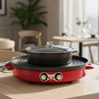 SOGA 2-in-1 44CM Electric Hot Pot BBQ Grill Maifan Stone Non-Stick Coating 2100W