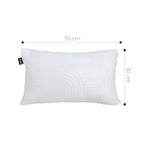 SOGA 30cm White Textured Geometric Pattern Decorative Throw Pillow