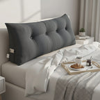 SOGA  120cm Dark Grey Wedge Bed Cushion