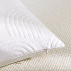 SOGA 30cm White Textured Geometric Pattern Decorative Throw Pillow