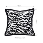 SOGA 45cm Black and White Luxury Cushion Light Mottled Texture Square