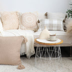 SOGA 45CM Beige Pillow Plush Sofa Cushion Soft Fabric Modern Couch Velvet Decorative Throw Pillow
