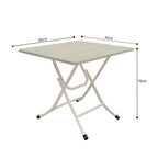 Wood-Colored Square Dining Table Portable