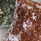 SOGA 50cm Brown White Crushed Velvet Decorative Throw Pillow