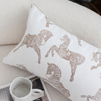 SOGA 35cm White Decorative Horse Pattern Cushion Throw Pillow