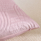 SOGA 30cm Pink Textured Geometric Pattern Decorative Throw Pillow