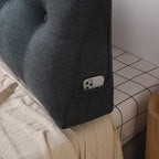 180cm Dark Grey Wedge Bed Cushion