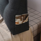 SOGA  120cm Dark Grey Wedge Bed Cushion