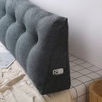 SOGA  120cm Dark Grey Wedge Bed Cushion